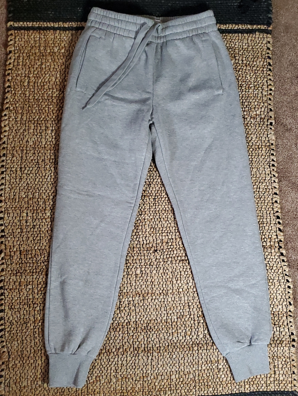 Shaka Wear Men's Grey Jogger Sweatpants with Drawstring Waist